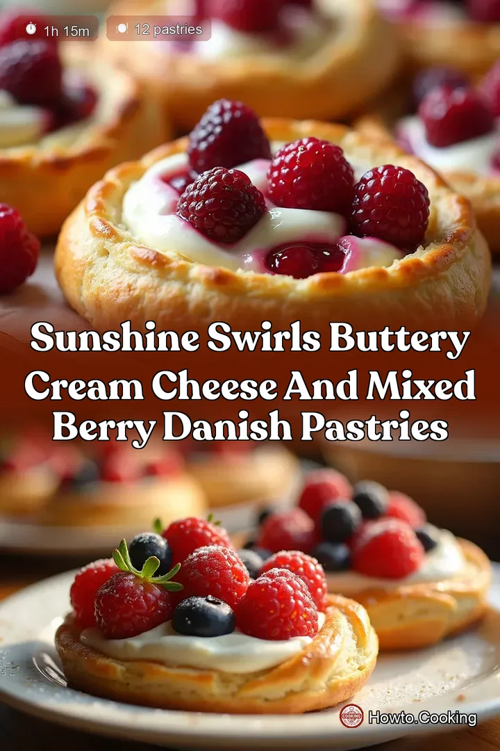 Sunshine Swirls Buttery Cream Cheese and Mixed Berry Danish Pastries