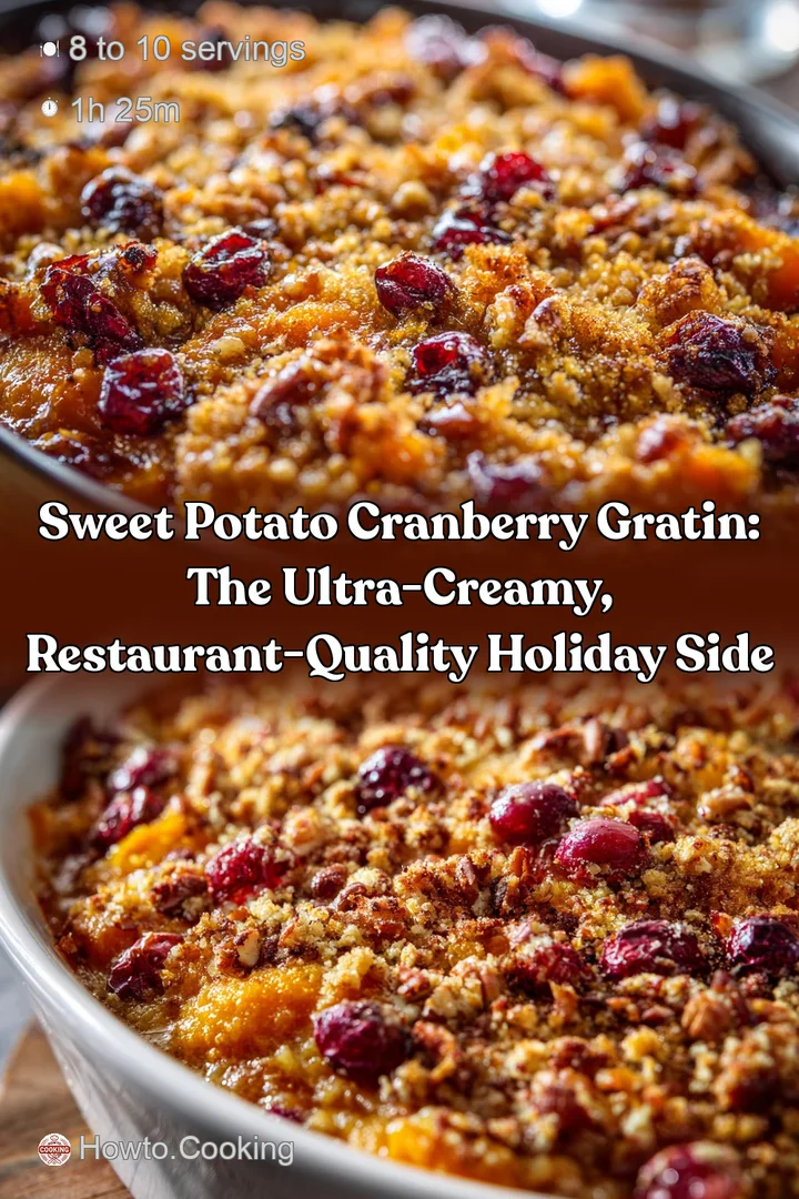 Sweet Potato Cranberry Gratin: The Ultra-Creamy Restaurant-Quality Holiday Side