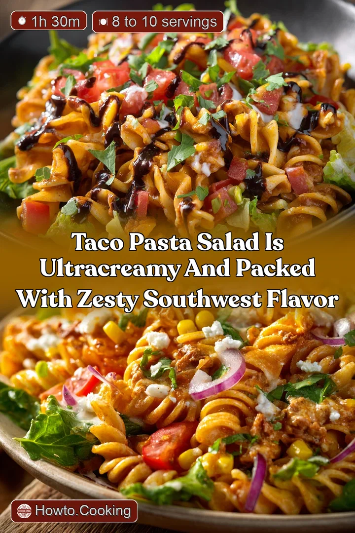 Taco Pasta Salad is UltraCreamy and Packed with Zesty Southwest Flavor