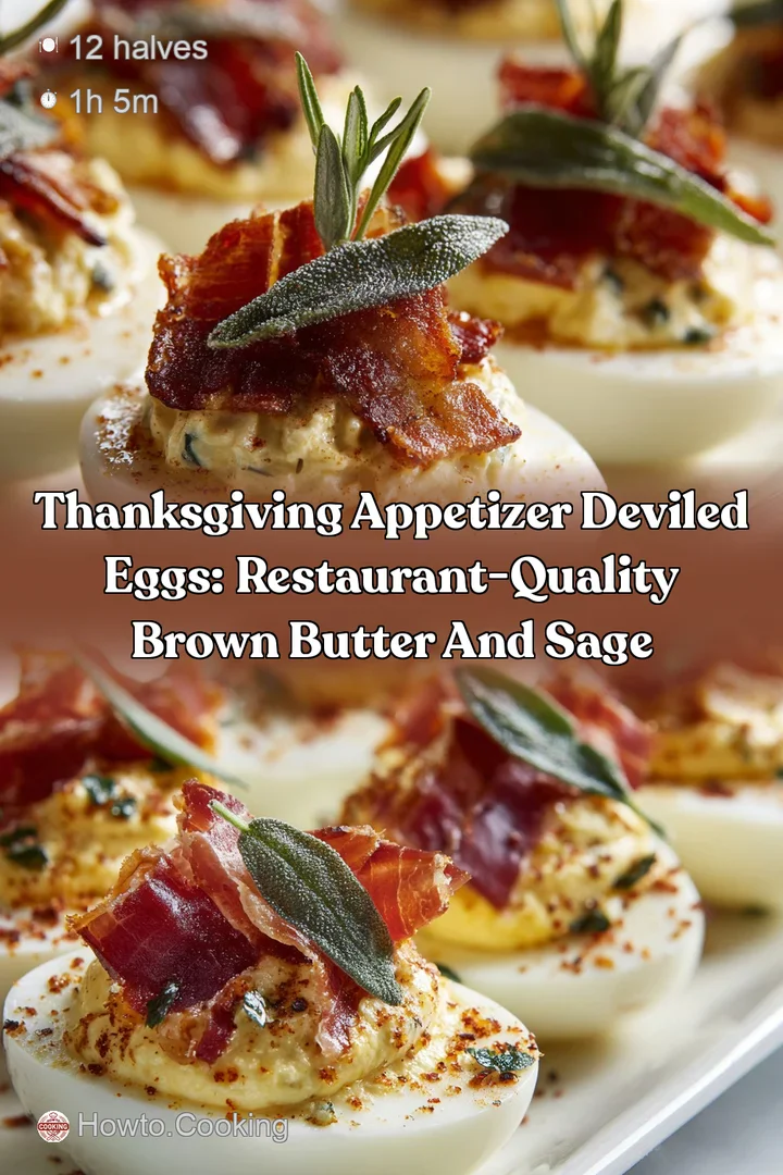 Thanksgiving Appetizer Deviled Eggs: Restaurant-Quality Brown Butter and Sage