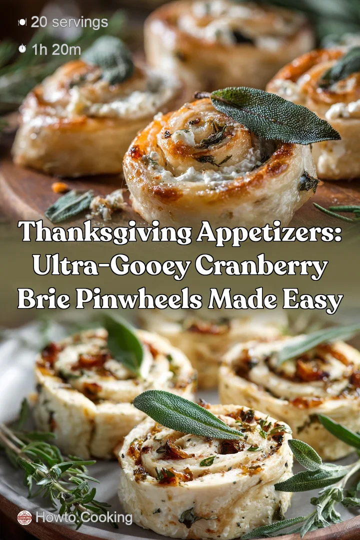 Thanksgiving Appetizers: Ultra-Gooey Cranberry Brie Pinwheels Made Easy