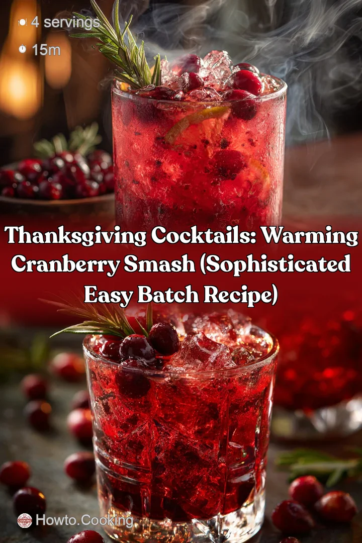 Thanksgiving Cocktails: Warming Cranberry Smash (Sophisticated Easy Batch Recipe)