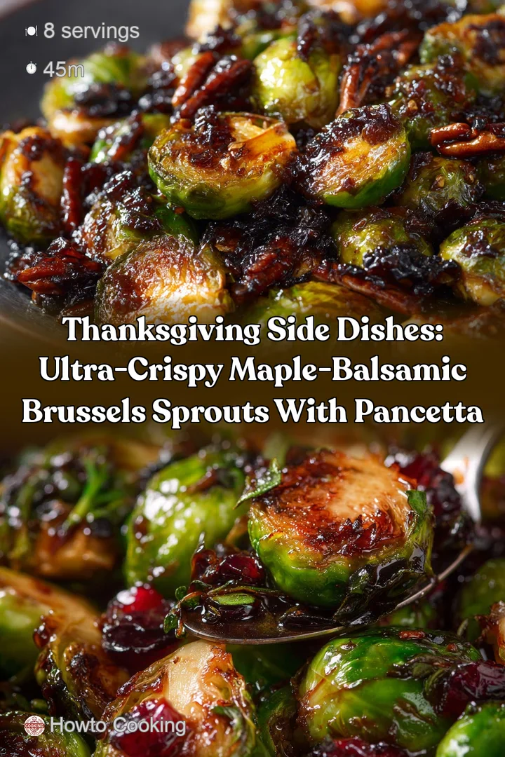 Thanksgiving Side Dishes: Ultra-Crispy Maple-Balsamic Brussels Sprouts with Pancetta
