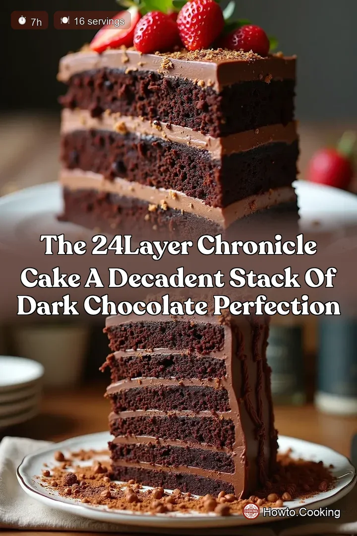 The 24Layer Chronicle Cake A Decadent Stack of Dark Chocolate Perfection