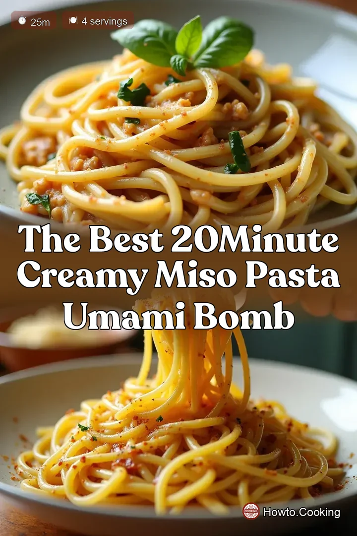 The Best 20Minute Creamy Miso Pasta Umami Bomb