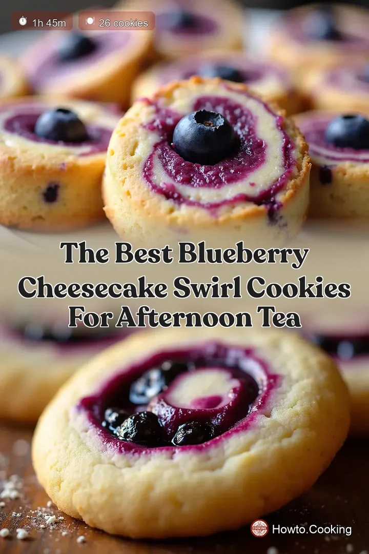 The Best Blueberry Cheesecake Swirl Cookies for Afternoon Tea