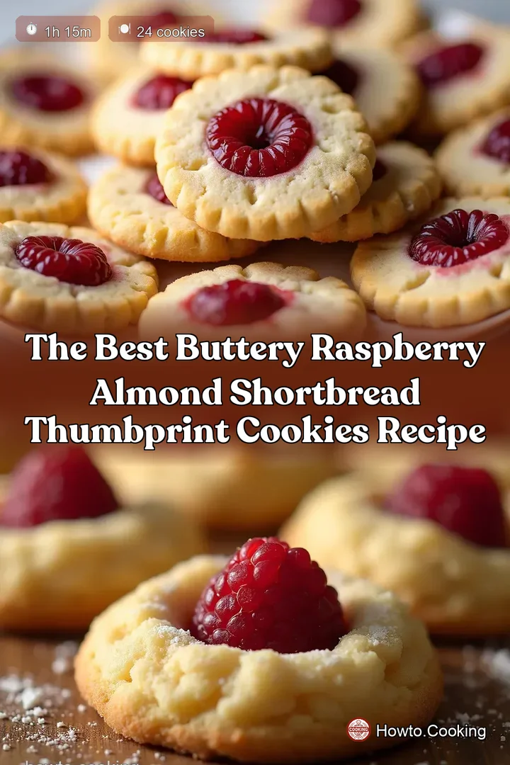The Best Buttery Raspberry Almond Shortbread Thumbprint Cookies Recipe