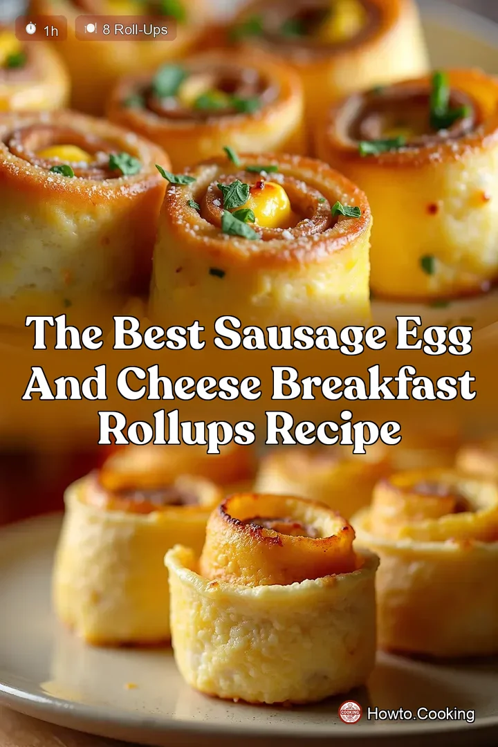 The Best Sausage Egg and Cheese Breakfast RollUps Recipe