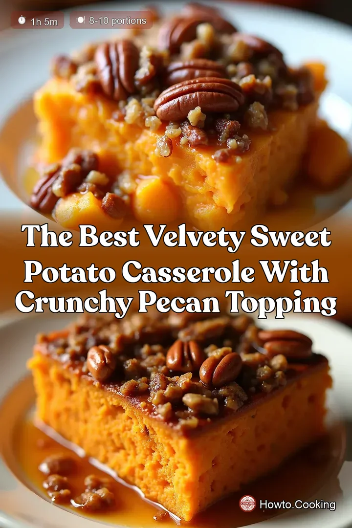 The Best Velvety Sweet Potato Casserole with Crunchy Pecan Topping