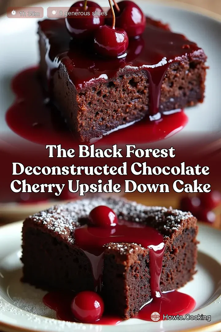 The Black Forest Deconstructed Chocolate Cherry Upside Down Cake