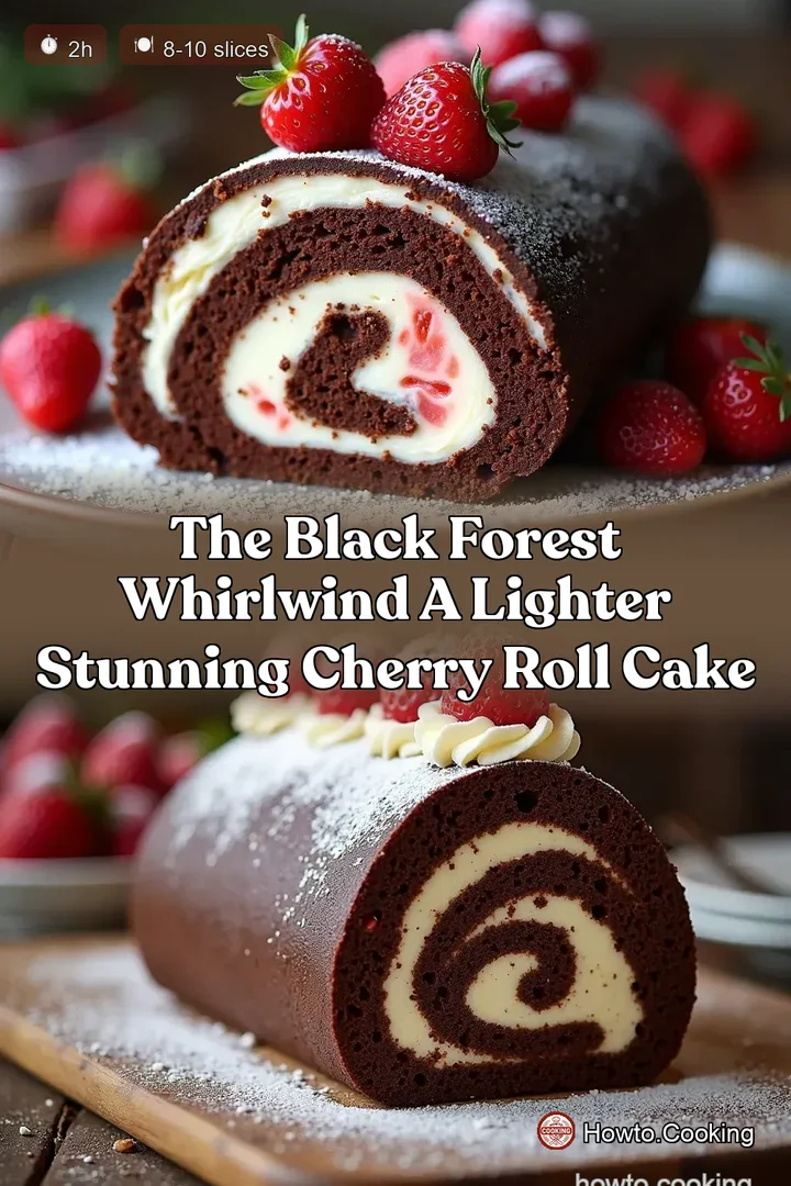 The Black Forest Whirlwind A Lighter Stunning Cherry Roll Cake