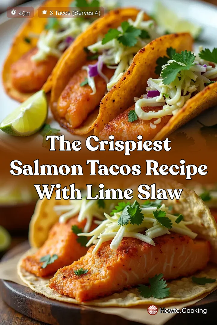 The Crispiest Salmon Tacos Recipe with Lime Slaw