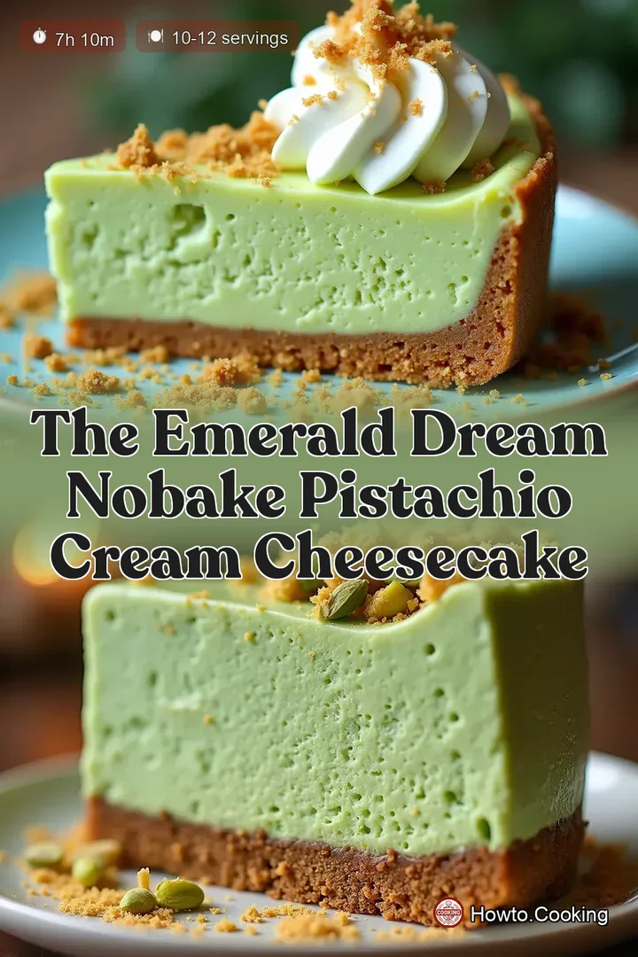 The Emerald Dream NoBake Pistachio Cream Cheesecake
