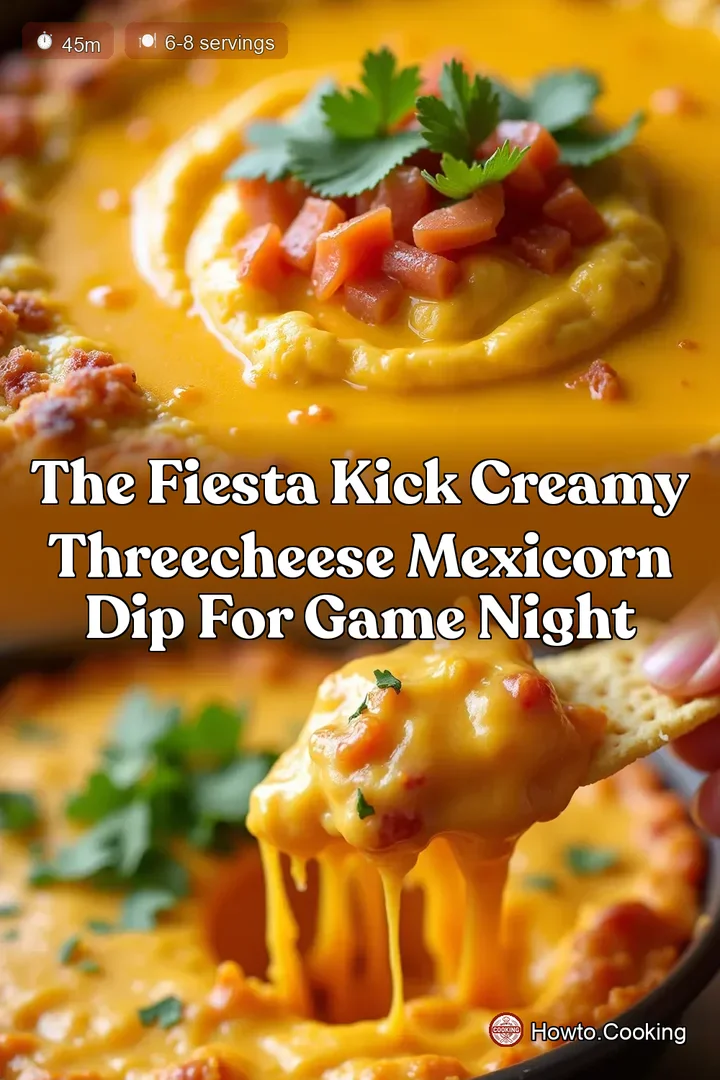 The Fiesta Kick Creamy ThreeCheese Mexicorn Dip for Game Night