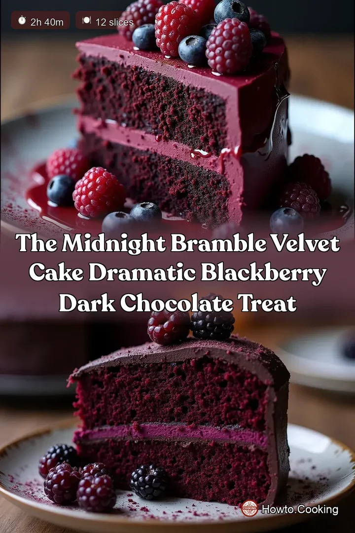 The Midnight Bramble Velvet Cake Dramatic Blackberry Dark Chocolate Treat