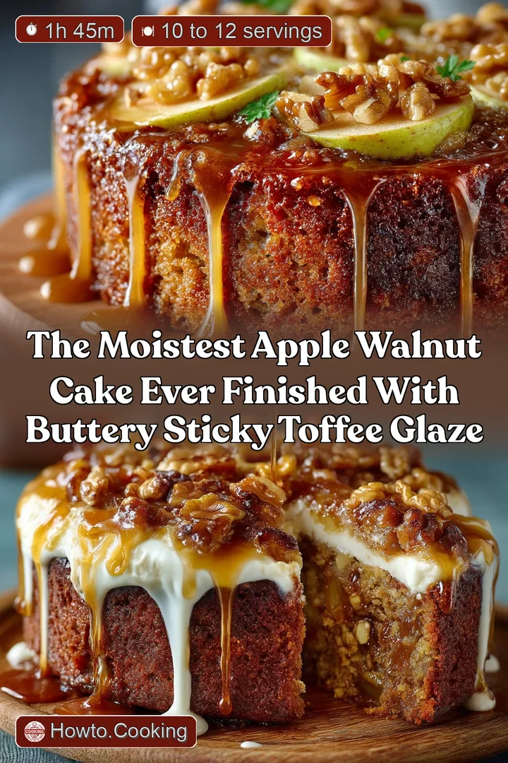 The Moistest Apple Walnut Cake Ever Finished with Buttery Sticky Toffee Glaze