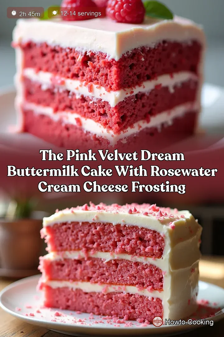 The Pink Velvet Dream Buttermilk Cake with Rosewater Cream Cheese Frosting