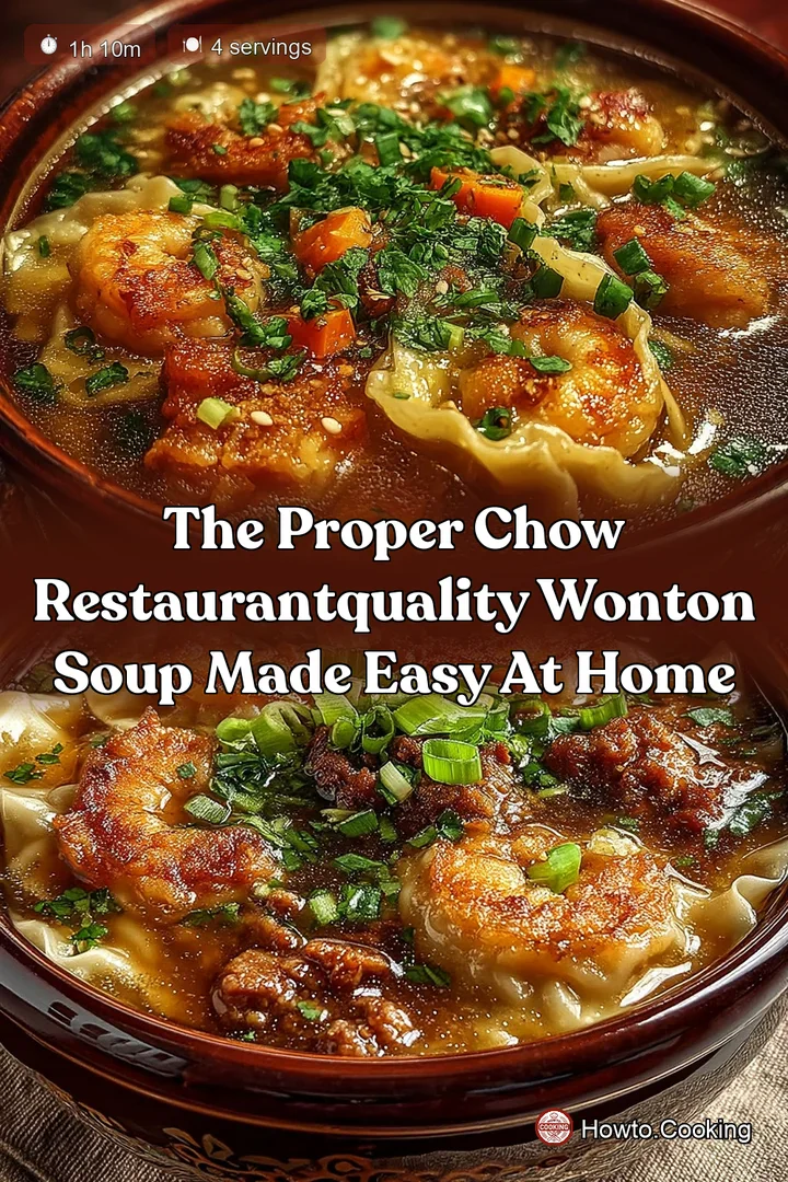 The Proper Chow RestaurantQuality Wonton Soup Made Easy at Home