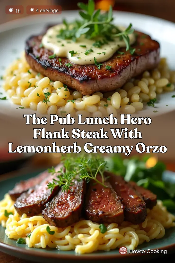 The Pub Lunch Hero Flank Steak with LemonHerb Creamy Orzo