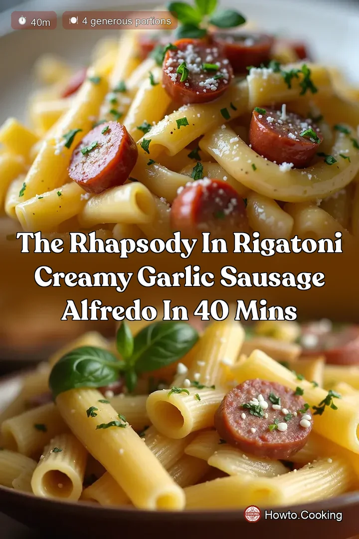 The Rhapsody in Rigatoni Creamy Garlic Sausage Alfredo in 40 Mins