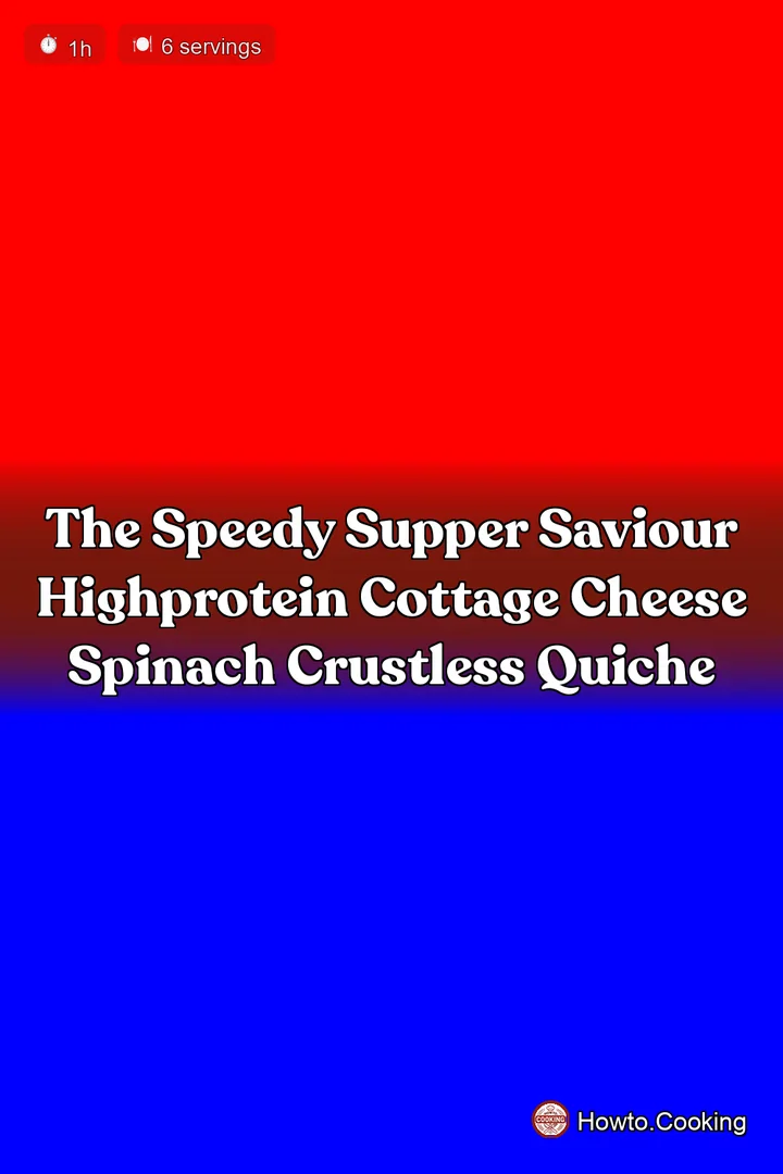 The Speedy Supper Saviour HighProtein Cottage Cheese Spinach Crustless Quiche