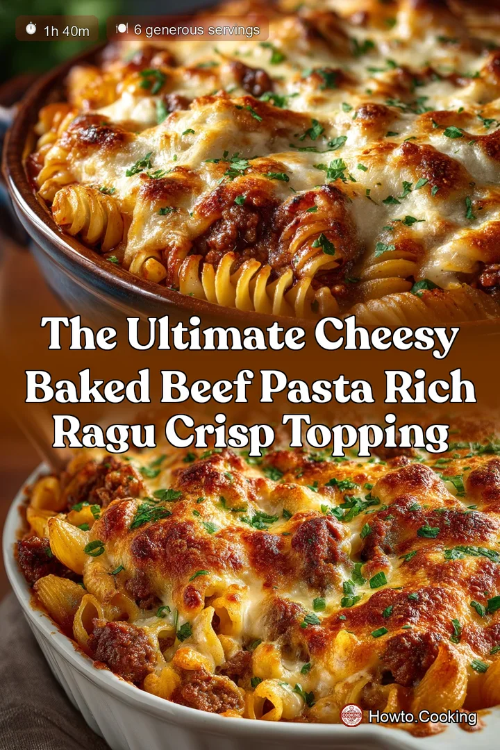 The Ultimate Cheesy Baked Beef Pasta Rich Ragu Crisp Topping