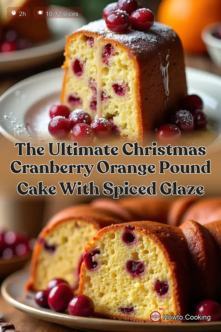 The Ultimate Christmas Cranberry Orange Pound Cake with Spiced Glaze