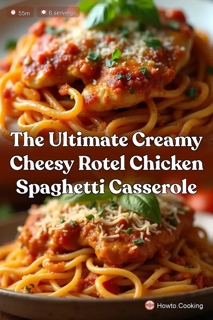 The Ultimate Creamy Cheesy Rotel Chicken Spaghetti Casserole