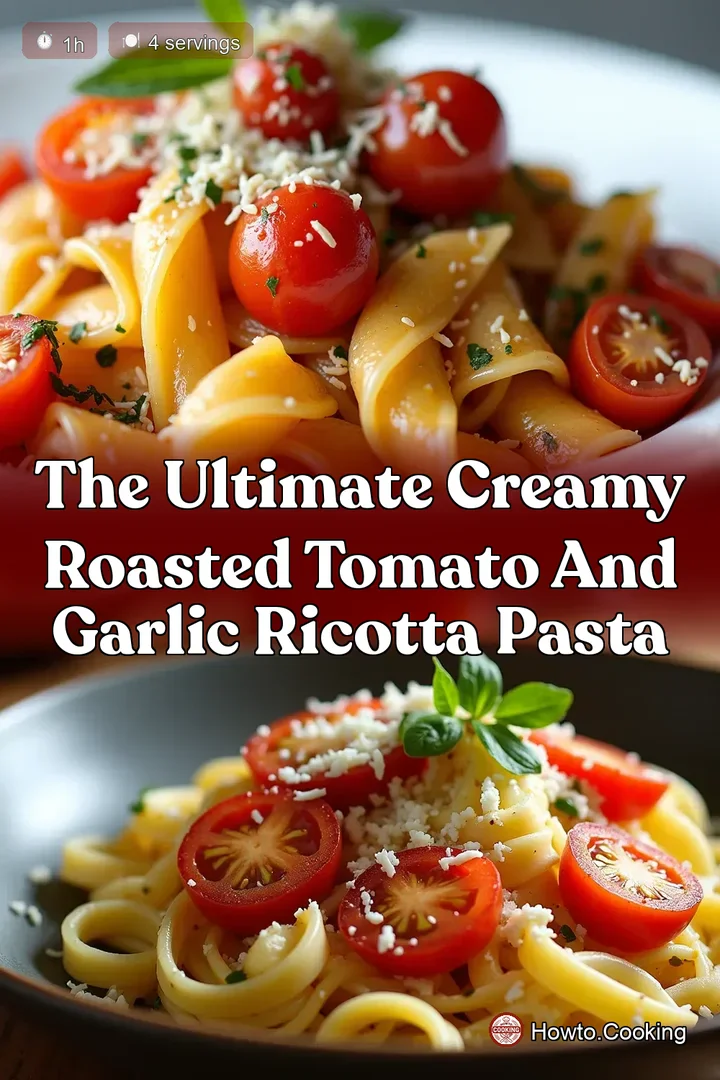 The Ultimate Creamy Roasted Tomato and Garlic Ricotta Pasta