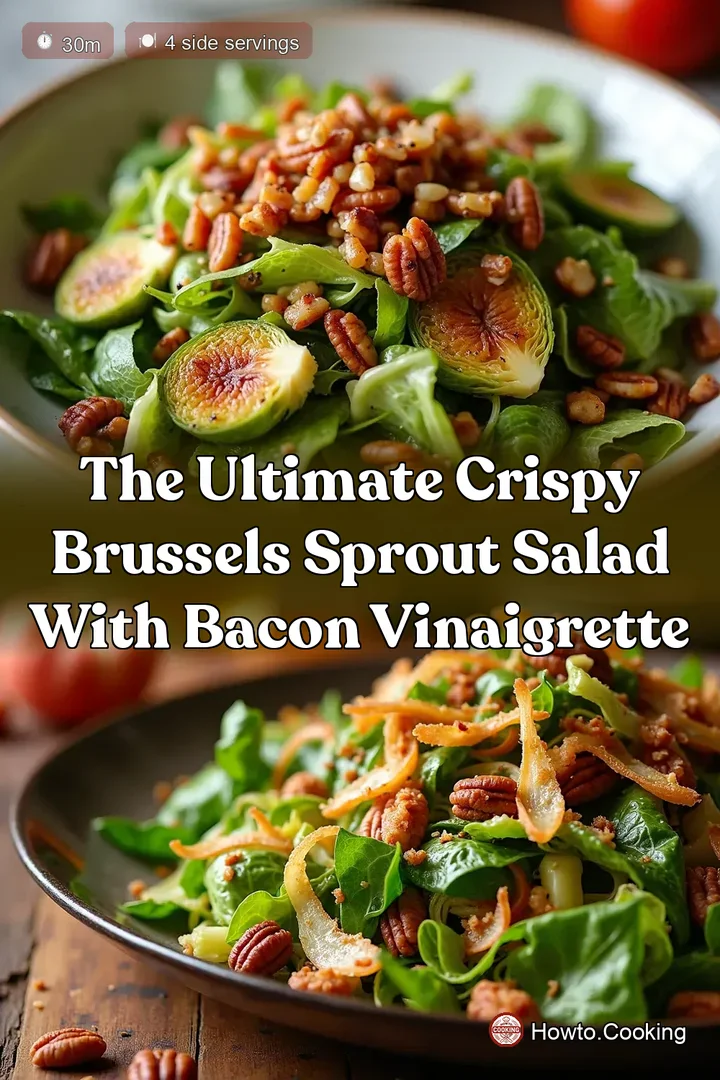 The Ultimate Crispy Brussels Sprout Salad with Bacon Vinaigrette