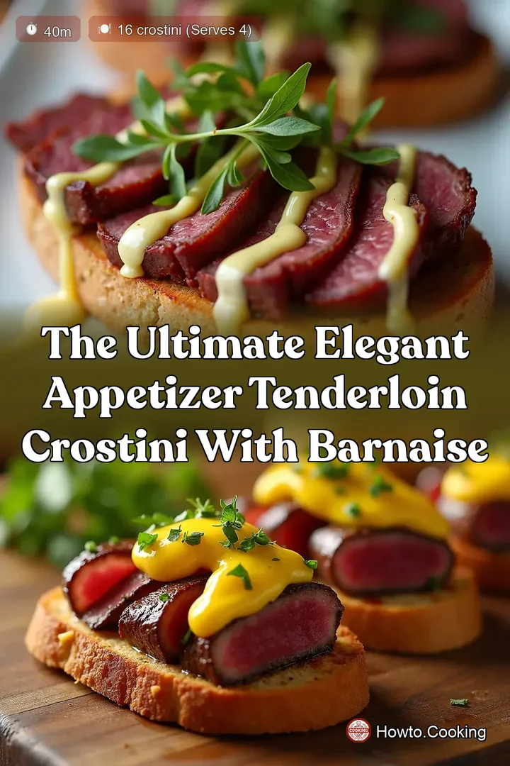 The Ultimate Elegant Appetizer Tenderloin Crostini with Barnaise