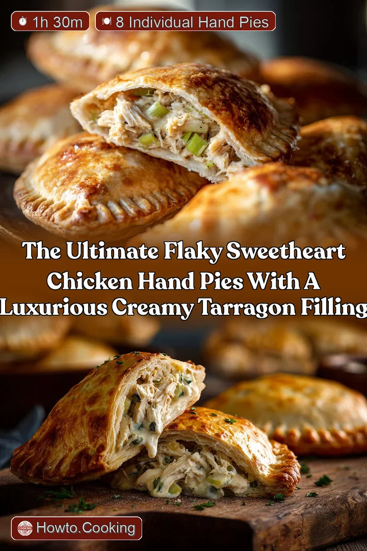 The ultimate flaky Sweetheart Chicken Hand Pies with a luxurious creamy tarragon filling