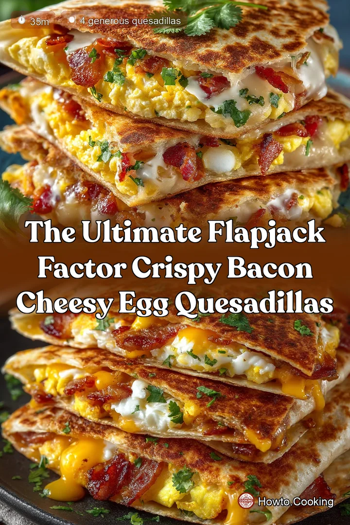 The Ultimate Flapjack Factor Crispy Bacon Cheesy Egg Quesadillas
