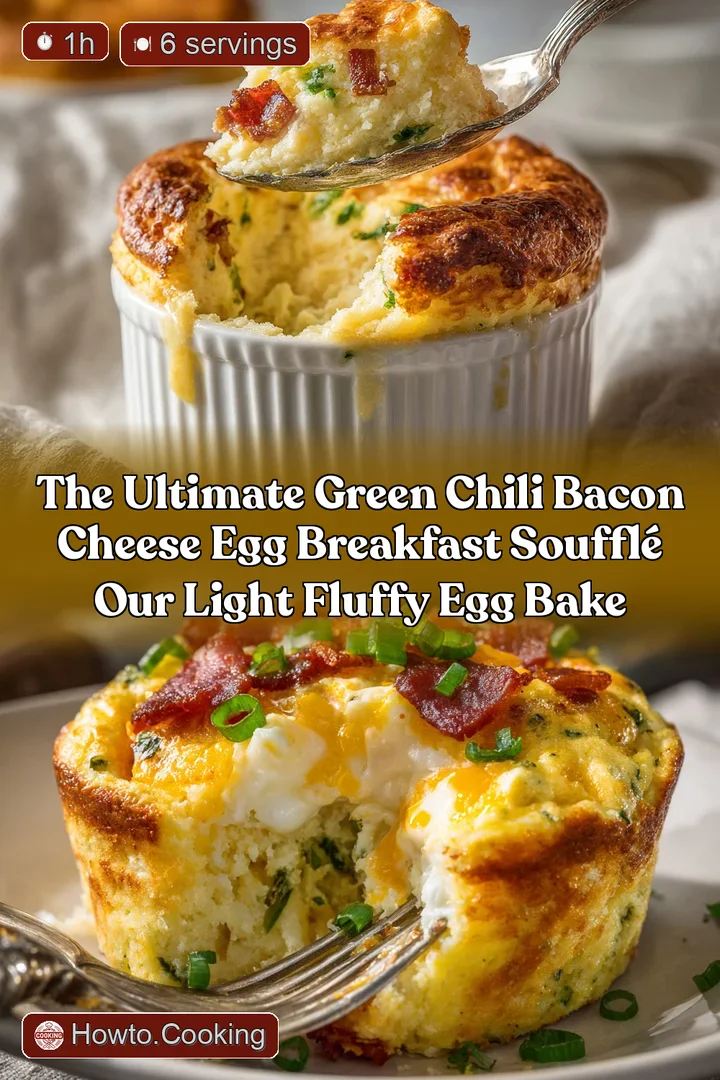 The Ultimate Green Chili Bacon Cheese Egg Breakfast Souffl&eacute; Our Light Fluffy Egg Bake