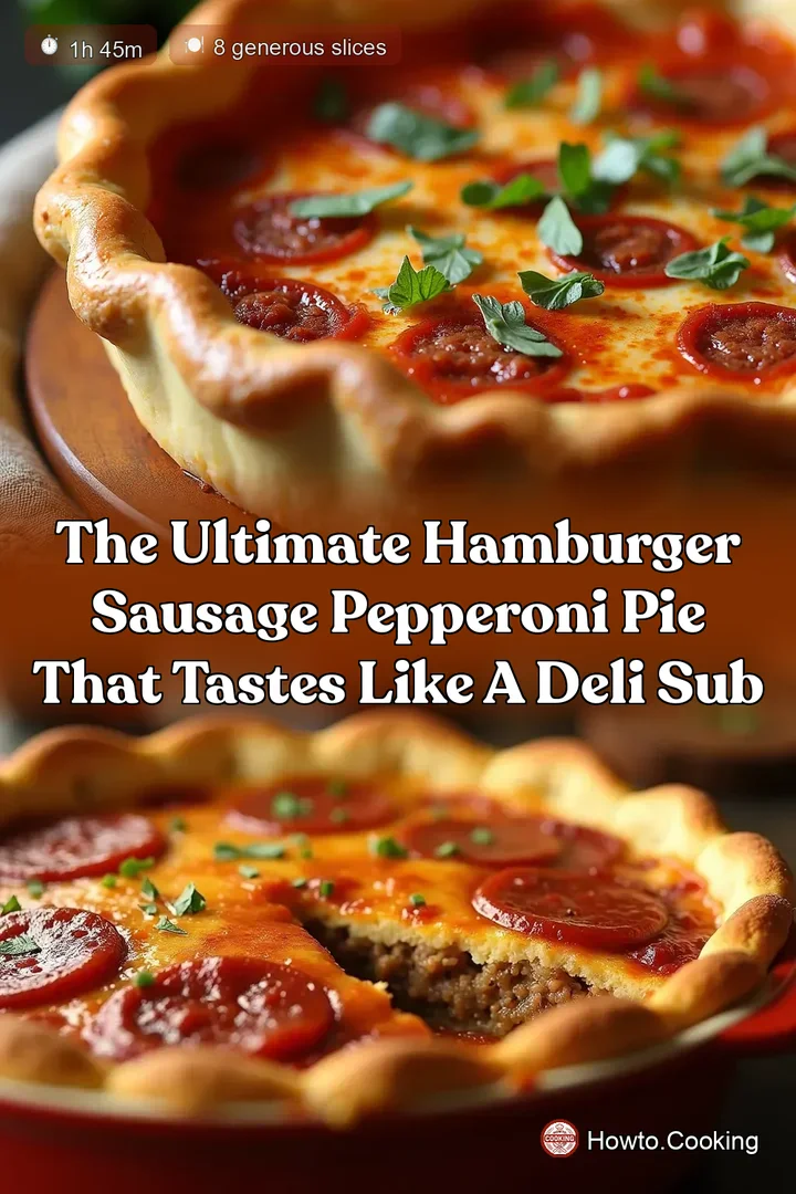 The Ultimate Hamburger Sausage Pepperoni Pie That Tastes Like A Deli Sub