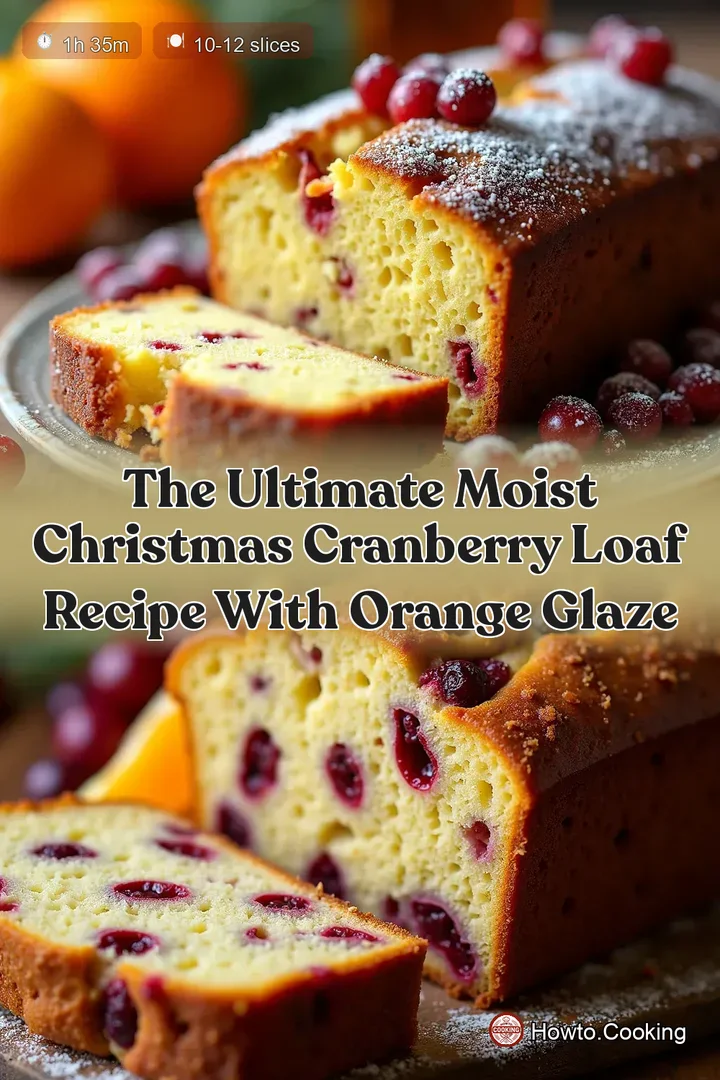 The Ultimate Moist Christmas Cranberry Loaf Recipe with Orange Glaze
