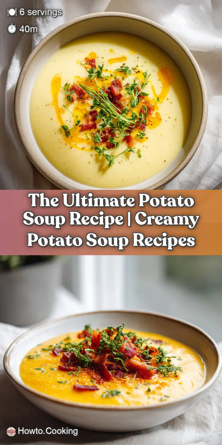 Close-up of a rich, golden potato soup, showing smooth texture and flecks of dill, radiating warmth.