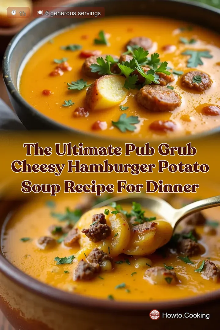 The Ultimate Pub Grub Cheesy Hamburger Potato Soup Recipe for Dinner