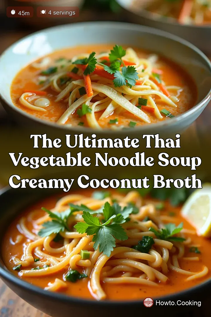 The Ultimate Thai Vegetable Noodle Soup Creamy Coconut Broth