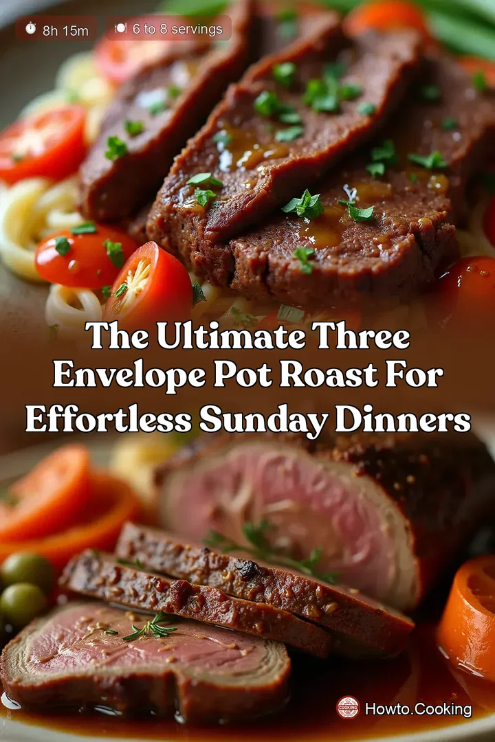 The Ultimate Three Envelope Pot Roast for Effortless Sunday Dinners