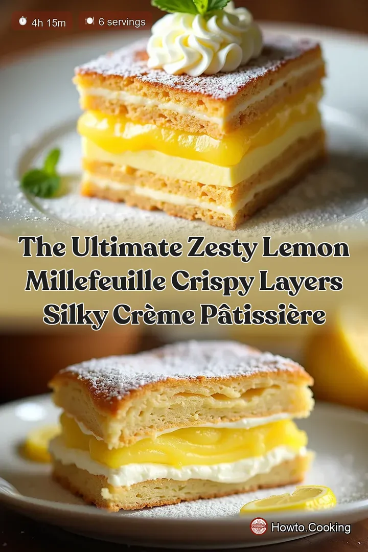 The Ultimate Zesty Lemon MilleFeuille Crispy Layers Silky Cr&egrave;me P&acirc;tissi&egrave;re