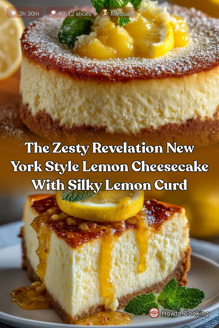The Zesty Revelation New York Style Lemon Cheesecake with Silky Lemon Curd