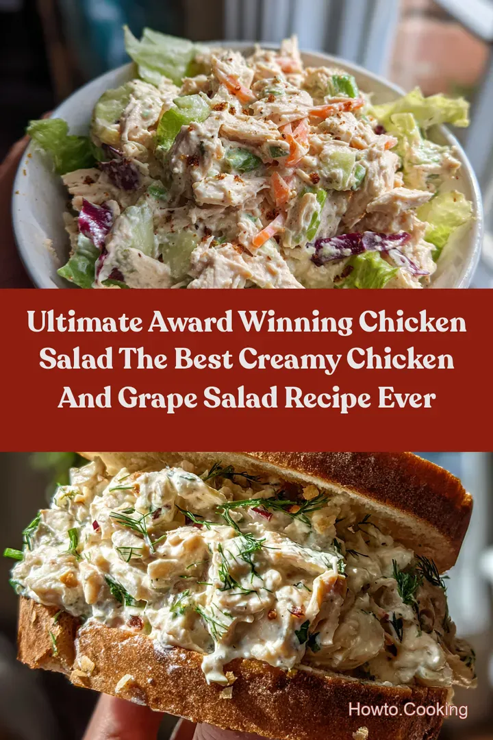 Ultimate Award Winning Chicken Salad The Best Creamy Chicken And Grape Salad Recipe Ever