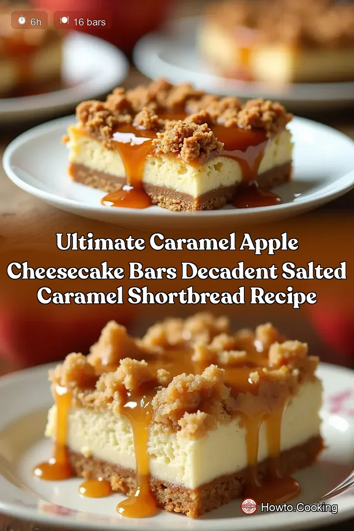 Ultimate Caramel Apple Cheesecake Bars Decadent Salted Caramel Shortbread Recipe