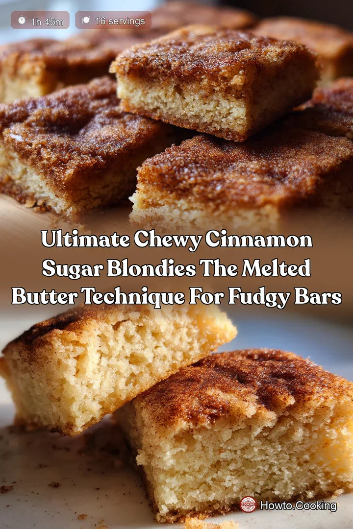 Ultimate Chewy Cinnamon Sugar Blondies The Melted Butter Technique for Fudgy Bars