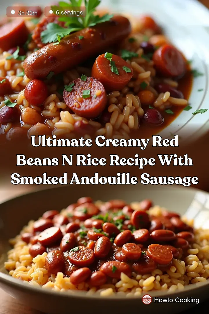 Ultimate Creamy Red Beans N Rice Recipe with Smoked Andouille Sausage