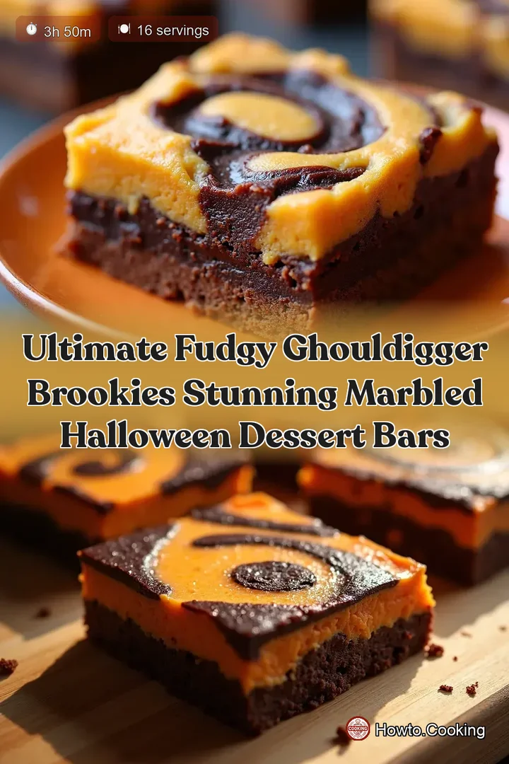 Ultimate Fudgy GhoulDigger Brookies Stunning Marbled Halloween Dessert Bars