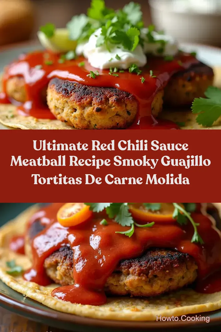 Ultimate Red Chili Sauce Meatball Recipe Smoky Guajillo Tortitas de Carne Molida