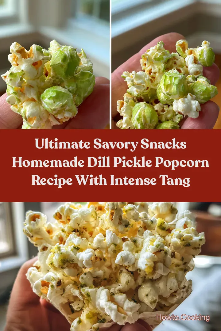 Ultimate Savory Snacks Homemade Dill Pickle Popcorn Recipe with Intense Tang