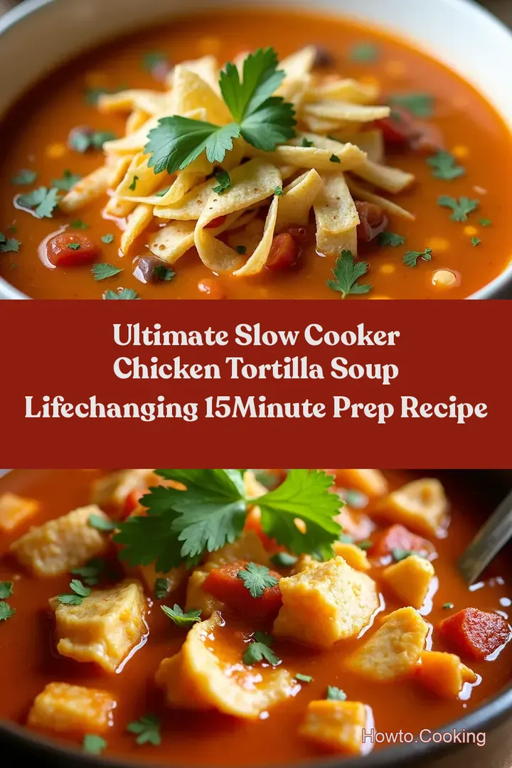 Ultimate Slow Cooker Chicken Tortilla Soup LifeChanging 15Minute Prep Recipe